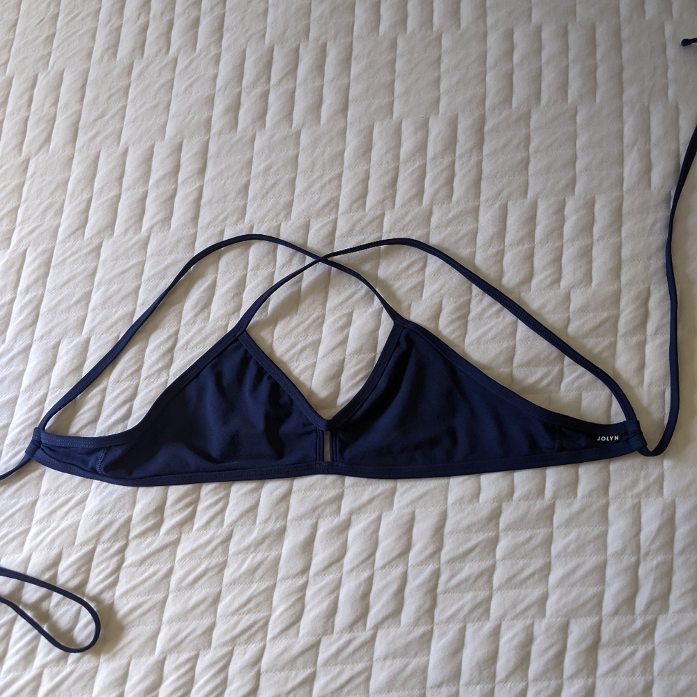 Jolyn Vent Bikini Top Navy